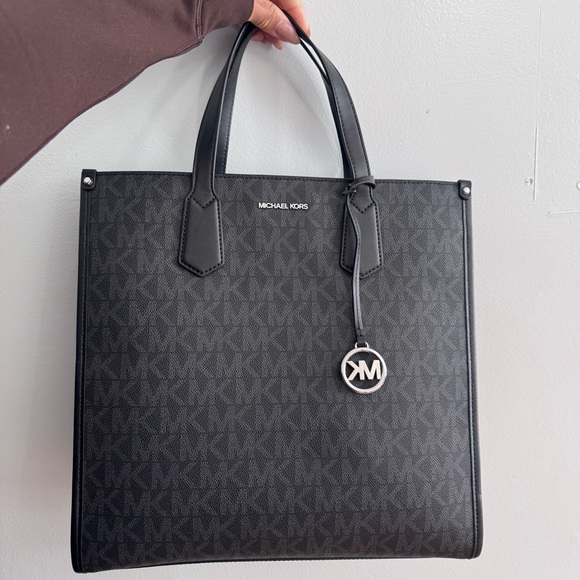 Michael Kors Black Monogram Briefcase/Tote